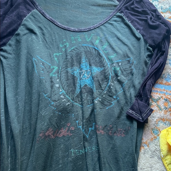 Free people bundle of two high low three-quarter sleeve T-shirts - Picture 4 of 7